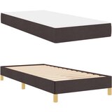  Postelja z vzmetnico Rjava 80 x 200 cm Tkanina & Inženirski les | Shoptok.si