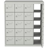  Omara z majhnimi predelki, 20 predelkov, VxŠxG 938 x 809 x 300 mm, svetlo siva vrata | Shoptok.si