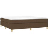  Box spring postelja z vzmetnico temno rjav 200x200 cm blago, (20723302) | Shoptok.si