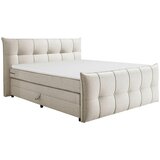 MID.YOU POSTELJA BOXSPRING 180 cm x 200 cm , tekstil, leseni material krem barve | Shoptok.si