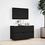  Zidni TV ormarić s LED svjetlima crni 80 x 31 x 45 cm | shoptok.hr