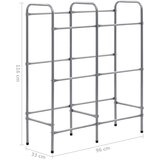Police za pohranu za 6 sanduka srebrne 96 x 33 x 116 cm čelične | shoptok.hr