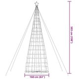 vidaXL Osvetljena novoletna jelka stožec 1534 LED barvita 503 cm | Shoptok.si