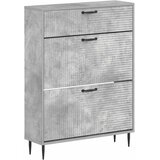  Ormar za cipele HAARLEM 78 x 24 x 103 cm Konstruirano drvo - Betonska siva | shoptok.hr