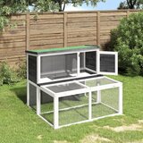vidaXL Kavez za zečeve sivi 102 x 90 x 84 5 cm od masivne borovine | shoptok.hr