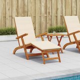  Zložljiv in nagibni ležalnik 2 pcs Kremno bela, (5000284746) | Shoptok.si