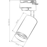 SPOT lampa za šinski sistem PARIS 3xGU10/10W/230V + 1 m šinski sistem | Eponuda.com