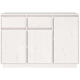  Komoda bela 110x34x75 cm trdna borovina, (20654381) | Shoptok.si