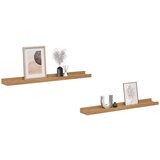  Polica na zidu 2 pcs Smeđa 60 x 9 x 3 cm Konstruirano drvo | shoptok.hr