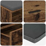  Klupa za hodnik s jastukom s policom Staro drvo 80 x 38 x 46 cm | shoptok.hr