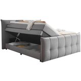 MID.YOU POSTELJA BOXSPRING 160 cm x 200 cm , tekstil, leseni material temno siva | Shoptok.si