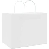  Papirnate vrečke 250 kosov z ročaji bela 32x22x24 cm, (5000160869) Slike
