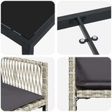  Vrtni set za objed 5 pcs Mješavina bež i siva poliratan | shoptok.hr