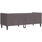 vidaXL Kavč trosed Chesterfield siva umetno usnje | Shoptok.si