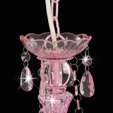  Luster s perlama ružičasti okrugli 3 x E14 | shoptok.hr
