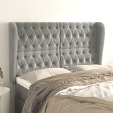  Uzglavlje s ušima svjetlosivo 163x23x118/128 cm obaršunasti | Eponuda.com