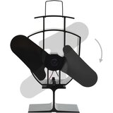  Ventilator za peć na toplinski pogon s 2 lopatice crni | shoptok.hr