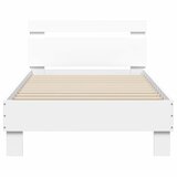  Okvir za krevet s uzglavljem bijeli 75x190 cm konstruirano drvo | shoptok.hr