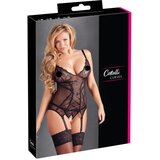Cottelli - Ženski čipkasti top s trakom (črn) | Shoptok.si