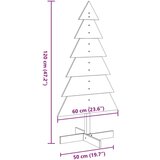 vidaXL Drveno ukrasno božićno drvce 120 cm od masivne borovine | shoptok.hr