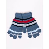 Yoclub Kids's Boys' Five-Finger Gloves RED-0118C-AA50-006 Cene