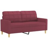 vidaXL 3-dijelni set sofa s jastucima crvena boja vina od tkanine | shoptok.hr