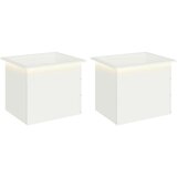  Vrtna posuda za sadnju s LED svjetlom 2 kom. Bijela - Bijela 50 x 60 x 48 cm 2 | shoptok.hr