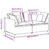  Modularna sofa s jastucima, tkanina, tamno siva | Shoptok.si