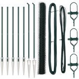 vidaXL Heeksagon Ograda Zelena 1.5x10 m Čelik, Stubovi Ograde s Pikom 7 kom Ø32 mm 170 cm Galvanizirani Čelik Cijene