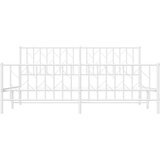 Metalni okvir kreveta uzglavlje i podnožje bijeli 183x213 cm | shoptok.hr