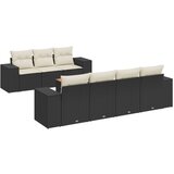  8-dijelni set vrtnih sofa od poliratana s jastucima crni | shoptok.hr