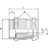  Kabelska uvodnica PG21 mesing prirodne boje LappKabel SKINDICHT SHVE PG 21/21/18/15 25 kom. Cijene