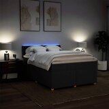  Krevet s oprugama i madracem crni 160x200 cm od tkanine | shoptok.hr