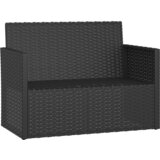  Vrtna klupa s jastucima crna 105 cm od poliratana | Eponuda.com
