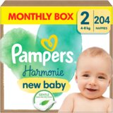 Pampers PLENICE plenice Harmonie, velikost 2 (4-8 kg), 204 kosov | Shoptok.si