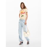 Desigual Majica tamo žuta / crvena / vuneno bijela | shoptok.hr