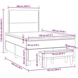  box spring s madracem tamnosivi 120 x 190 cm baršun | shoptok.hr