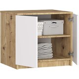 AKORD Star Nadgradna Omarica Za Garderobno Omaro, 2 Vrata, Hrast Artisan/Bela, (5000331737) | Shoptok.si