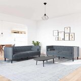  Kauč za dnevni boravak 2 pcs Tamno siva 194 x 74,5 x 70,5 cm | shoptok.hr