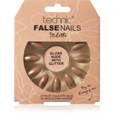 Technic_Cosmetics False Nails Stiletto Umjetni nokti Gloss Nude with Glitter 24 kom Cijene