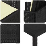  Vrtni set za objed s jastukom 5 pcs Antracit i krem PP | shoptok.hr