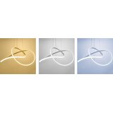 Toolight Stropna viseća svjetiljka prsten moderna LED + daljinski upravljač APP393-CP Chrome | shoptok.hr