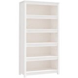 Maison Chic Knjižna omara - Knjižni regal bela 80x35x154 cm trdna borovina, (21724762) Cene