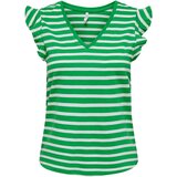 Only Majice s kratkimi rokavi CAMISETA RAYAS MUJER 15252469 Zelena | Shoptok.si