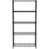 Hendi Skladiščna polica s 5 policami, črna, 91x45x183 cm - 812990, (21387832) | Shoptok.si