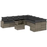  11-dijelni set vrtnih sofa od poliratana s jastucima sivi | shoptok.hr