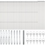 vidaXL Heksa Ograja 1.6x100 m Cinkano Jeklo, Ograjni Stebri 13 kos Ø32 mm 210 cm Cinkano Jeklo | Shoptok.si