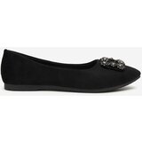 Resti Black women's eco-suede ballerinas with Linselisa decoration - Footwear | Eponuda.ba