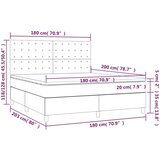  Box spring postelja z vzmetnico bela 180x200 cm umetno usnje, (20901402) | Shoptok.si