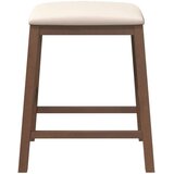VidaXL Bar stoli z blazinami 2 kosa Brown Solid Wood Rubber Slike
